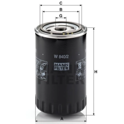 Filtr oleju AUDI A6 W840/2