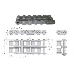 Łańcuch rolkowy 5/8" 10B2 TYP B2