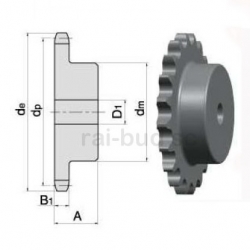 Zębatka 1/2" x 9z z piastą