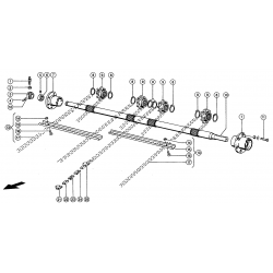 Łańcuch podajnika pochyłego odpowiednik nr 540039 do kombajnu Claas Kompletny z listwami