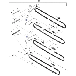 Łańcuch podajnika pochyłego odpowiednik nr 84217945 do kombajnu Case wew.