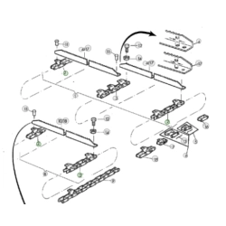 Łańcuch podajnika pochyłego odpowiednik nr AZ14703 do kombajnu John Deere