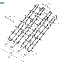 Łańcuch podajnika pochyłego odpowiednik nr 47483245 do kombajnu CNH