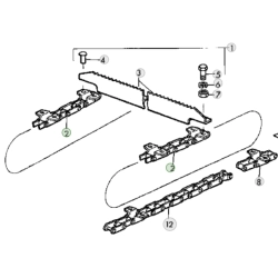 Łańcuch podajnika pochyłego odpowiednik nr AZ24239 do kombajnu John Deere