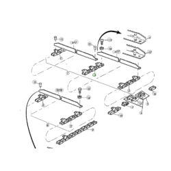 Łańcuch podajnika pochyłego odpowiednik nr AZ17156 do kombajnu John Deere