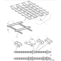 Łańcuch podajnika pochyłego odpowiednik nr 87625522 do kombajnu Case zew.
