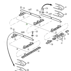 Łańcuch podajnika pochyłego odpowiednik nr AZ19480 (without slats) do kombajnu John Deere