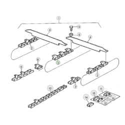 Łańcuch podajnika pochyłego odpowiednik nr AZ28843 do kombajnu John Deere