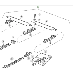 Łańcuch podajnika pochyłego odpowiednik nr AZ30145 (without slats) do kombajnu John Deere