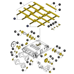 Lancuch podajnika pochylego odpowiednik nr 84455637 do kombajnu CNH BEZ LISTEW
