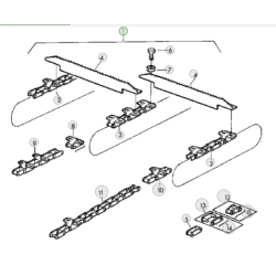 Łańcuch podajnika pochyłego odpowiednik nr AZ24715 (without slats) do kombajnu John Deere