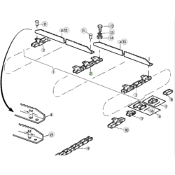 Łańcuch podajnika pochyłego odpowiednik nr AZ18684 do kombajnu John Deere