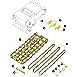 Łańcuch podajnika pochyłego odpowiednik nr 87372058