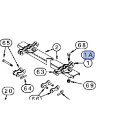 Łańcuch podajnika pochyłego odpowiednik nr 107928A1 do kombajnu Case