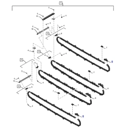 Łańcuch podajnika pochyłego odpowiednik nr 87283373 do kombajnu Case