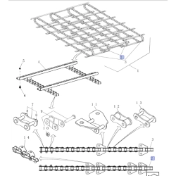 Łańcuch podajnika pochyłego odpowiednik nr 87646014 do kombajnu Case