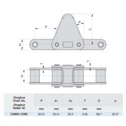 Łańcuch wciągający do przystawek do koszenia kukurydzy odpowiednik nr 89842129 do przystawki CNH