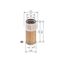Filtr powietrza BOSCH FILTRY 1457433200